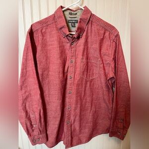 Eddie Bauer Red Casual Button Down Shirt